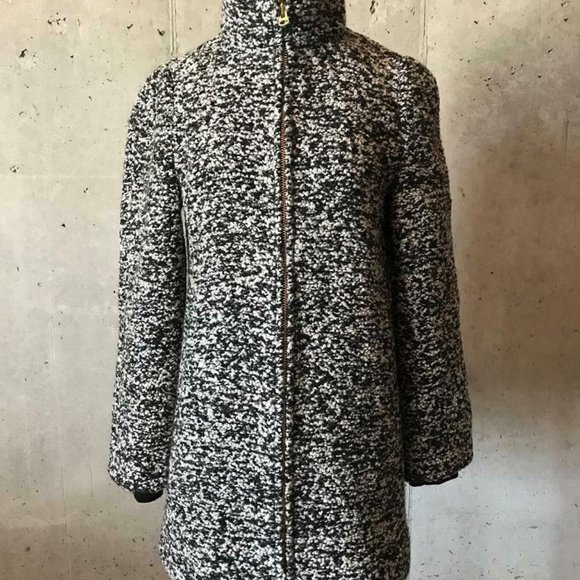 J.Crew $365 Lodge Coat Speckled Boucle Wool H2632